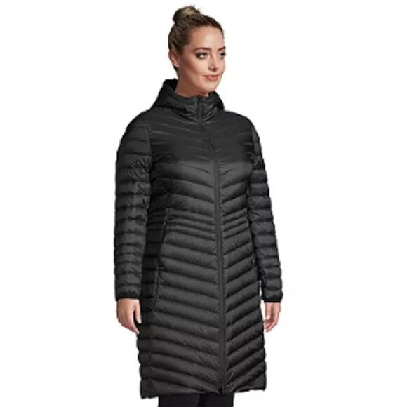 Lands' End Wanderweight Packable Black Down quilted Coat Size 3xl - Picture 1 of 9
